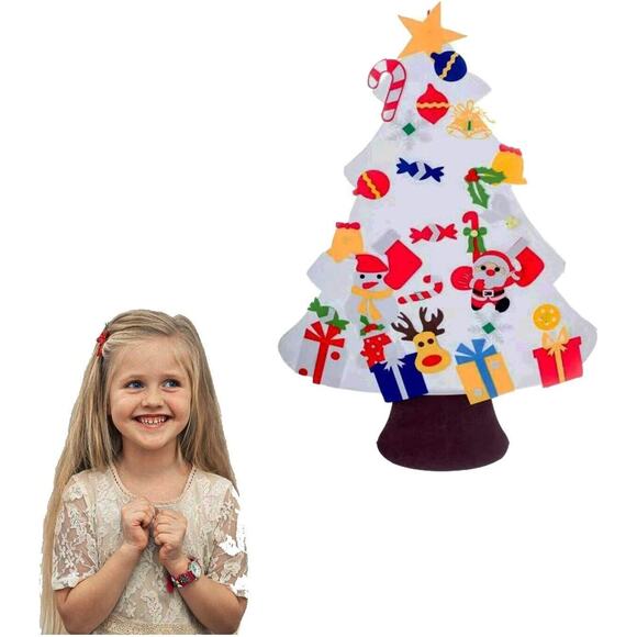 3.2ft DIY Felt Christmas Tree Sets Detachable Toy Kids Wall Hanging Decor Gift - Picture 4 of 9